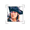 Animated sequence of a character in pirate attire with a tricorn hat, transitioning between close-up expressions and text with phrases like "There will come a moment" and "when you have the chance."
