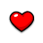 Six red heart shapes with black outlines arranged in two on a white background, each heart showing subtle size and position variations