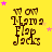 Yellow background with brown text reading 'w on Nana Flap Jacks' and scattered pink stars, animated
