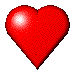 Six red heart-shaped icons displayed in a , each with distinct shading and perspective variations against a gray background