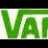 A contact sheet of 7 animated frames showing a green 'VAMANS' logo above repeated text 'I love my Vans!' with pixelated icons on black background.