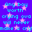 Pixelated cyan text on a purple background with pink stars, repeating the phrase "Any boy worth crying ova will never make u cry!" in two