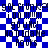 Blue and white checkered background with repeated pixelated text reading 'got Grunk?', 'i do mmm', 'go UMe!', 'Notre Dame Rocks' in dark blue letters.