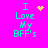 A bright pink background displays four identical text blocks reading "I Love My BFF's" in cyan pixelated font, each with a different animated symbol above the 'I'.