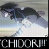 Anime-style character with dark hair and glasses in a dynamic pose, wearing a dark jacket over a light shirt, with text reading 'CHIDORI!!!' at the bottom.