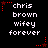 Black background with white text reading 'chris brown wifey forever' repeated in six positions, each bordered by red star and dotted line elements