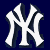 A static digital image with a dark blue background features the New York Yankees logo, partial text fragments including 'THE', 'EMPIRE', and 'STR', and a gray rectangular overlay.