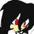 Animated cartoon character with black hair, red eyes, and yellow face in three sequential poses showing head movement.