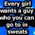 Blue background with black text blocks and a blue heart shape, displaying partial song lyrics about a girl's reaction to crying.