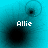 Four- shows animated black circular shapes on cyan background with 'Allie' text, each displaying distinct arrangement of dark circles and faint outlines