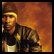 Animated contact sheet of four frames showing a person in a brown jacket and yellow headband, with two orange backgrounds featuring green text "LOVE USHER".