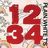Red numerals 1-4 on a patterned background, with orange and black number below; two heart shapes in yellow/orange and purple/pink appear above and below the numbers