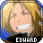 Pixelated icon shows a person with light brown hair and white teeth smiling, wearing dark clothing against a blue and gold background.