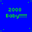 Blue background with green pixelated text reading '200s Baby!!!!' and '2008 Baby!!!!!' in a pattern, scattered small green dots