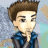 A 48x48 pixel buddy icon featuring a cartoon character with brown hair and blue clothing on the left, next to green text reading "Original Icons .com" on a dark green background.