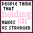 Two adjacent pixelated with pink borders display contrasting text about holding on versus letting go, using black and pink fonts