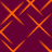Animated pattern of orange diamond outlines on a dark red background with subtle motion blur effects.