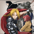 Static 48x48 pixel icon depicting a cartoon character with blonde hair, red cape, and metallic armor in a dynamic pose against a gray background.