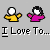 Pixelated cartoon figures with white faces and black hair, one in yellow shirt, one in pink shirt, standing side-by-side on gray background.