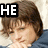 Four- shows a person with brown hair in various poses and expressions, with overlaid text elements