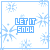 identical square icons with light blue snowflakes on white background, each displaying 'LET IT SNOW' text in blue block letters