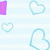 Light blue striped background with multiple light blue heart outlines and two pink text blocks reading 'Love' and 'Tyler'.