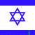 A static contact sheet of three frames showing a blue Star of David on white background with green text "i support" and partial "israel" in the lower frame, all within a 2x2 grid layout.