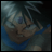 Pixelated anime-style character with dark blue hair and a blue collar, next to black background with white text reading "AnimeIM" and "com".