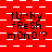 Red background with white checkered and dashed patterns, displaying repeated text "fUnKy fReSh mOnO!?" in black pixelated font across multiple