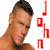 A pixelated image of a shirtless man with short dark hair, red text reading 'Joh n', and gray heart symbols on white background.