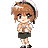 A 5x5 contact sheet of a pixel-art anime-style character with brown hair and white headband performing sequential hand movements against gray background.