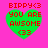 Green heart-shaped icon with red pixelated text on pink background, displaying "BIPPY<3 YOU ARE AWSOME <33" in four identical
