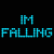 Pixelated cyan text animation on black background with repeated phrases and partial gray rectangle in bottom-right corner.