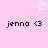 Pixelated white heart symbol above two identical black text strings on pink background.