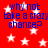Red background with white stars and blue text reading 'why not take a crazy chance?' repeated in four quadrants.