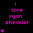 Pixelated pink text and hearts on black background, with animated heart sequences varying by position.