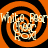 Four identical orange and black spiral patterns with overlaid text, each showing a different stage of pixelated text distortion.