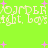 Pixelated text repeats across a bright green background with scattered pink plus signs, forming a static visual pattern.