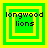 Four green and yellow square frames with "longwood lions" text, each frame showing a different nested square configuration.