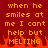 Red background with orange pixelated text reading 'when he smiles at me I cant help but MELTING' and flame-like shapes below the text.