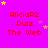 A static image with a bright pink background displays repeated text "AliciaR2 Rulz The Web" in red pixelated font, surrounded by scattered yellow and purple stars.