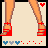 A 3x3 contact sheet of pixel art frames showing a cartoon woman's legs, torso, and face with text phrases "Dont cha", "like my", "ass?", "Baby" across multiple panels.