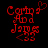 Red pixelated text on black background with a heart symbol above the text in the first frame, heart absent in the second frame.