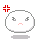 Four pixelated white circular icons with gray outlines and pink downturned mouths arranged in a on light gray background, two marked by red cross symbol top-left, two by blue cross symbol center-left