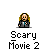 Animated contact sheet of a pixel art character from Scary Movie 2, showing multiple frames with text bubbles and facial expressions against gray background.