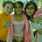 Three people stand together in a pixelated image with green text overlay reading "Heather Sierra nd Me" and "r the best so be jealous nd hate us".