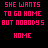 Pixelated text in pink and purple hues on a black background, arranged in three with repeated phrases