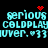 Pixelated cyan text 'serious COLDPLAY cover. *33' with red heart and starburst symbols on black background, repeated in two identical