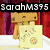 Pixelated image showing a brown blocky figure holding a drawing, a pink smiling face with 'loves' text, and a 'Smiling!' wordwall with colorful smiley icons.
