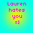 Four identical pixelated text-based images arranged in a , each displaying 'Lauren hates you :]'